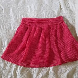 Red and white polka dot skater skirt